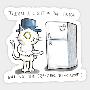 Dapper Cat - Fridge light Sticker